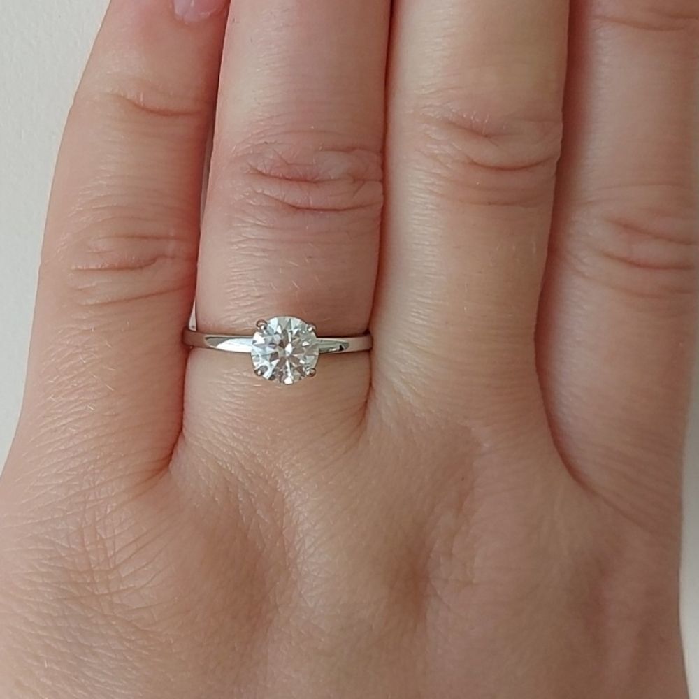 1 Carat Moissanite Engagement Ring - Picture 12 of 15